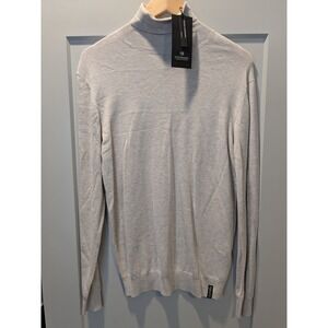 NWT Scotch Soda Men's Light Gray Turtleneck‎ Sweater Long Sleeve Viscose Blend S